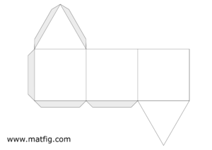 Siatka graniastosłupa prawidłowego trójkątnego